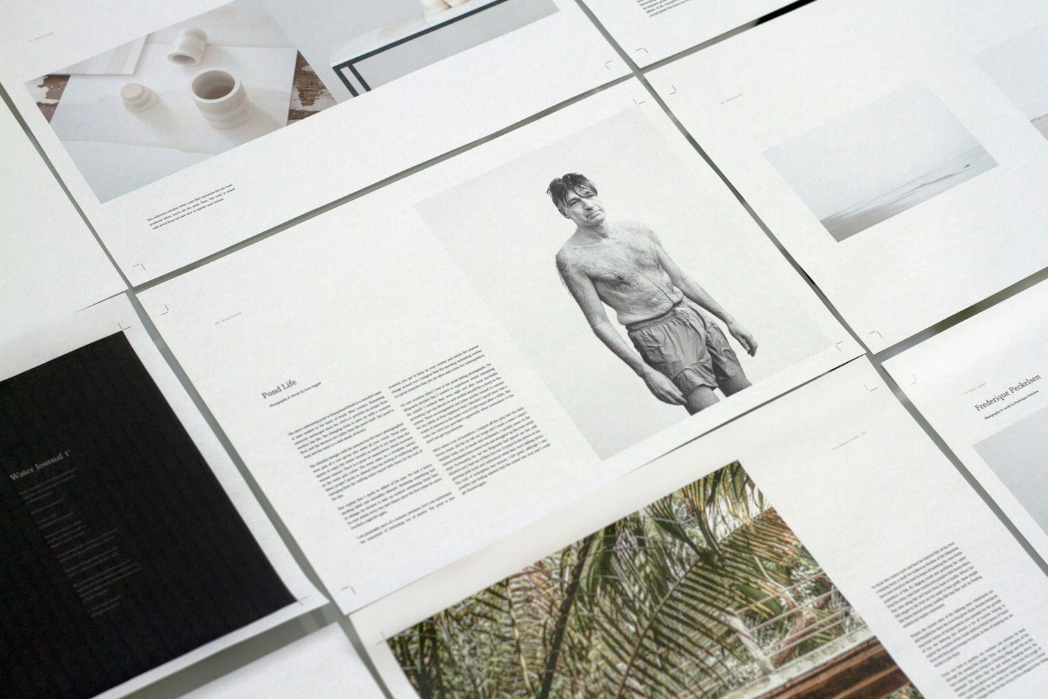 Une double page de magazine mise en page avec soin